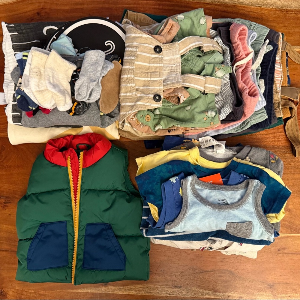 Baby boys clothing lot 3-12m cotton + organic cotton